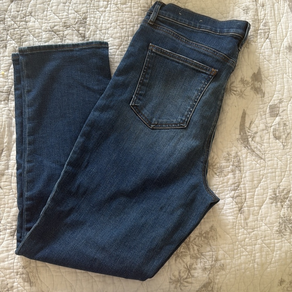 LOFT Blue Straight Jeans with Classic Indigo Wash